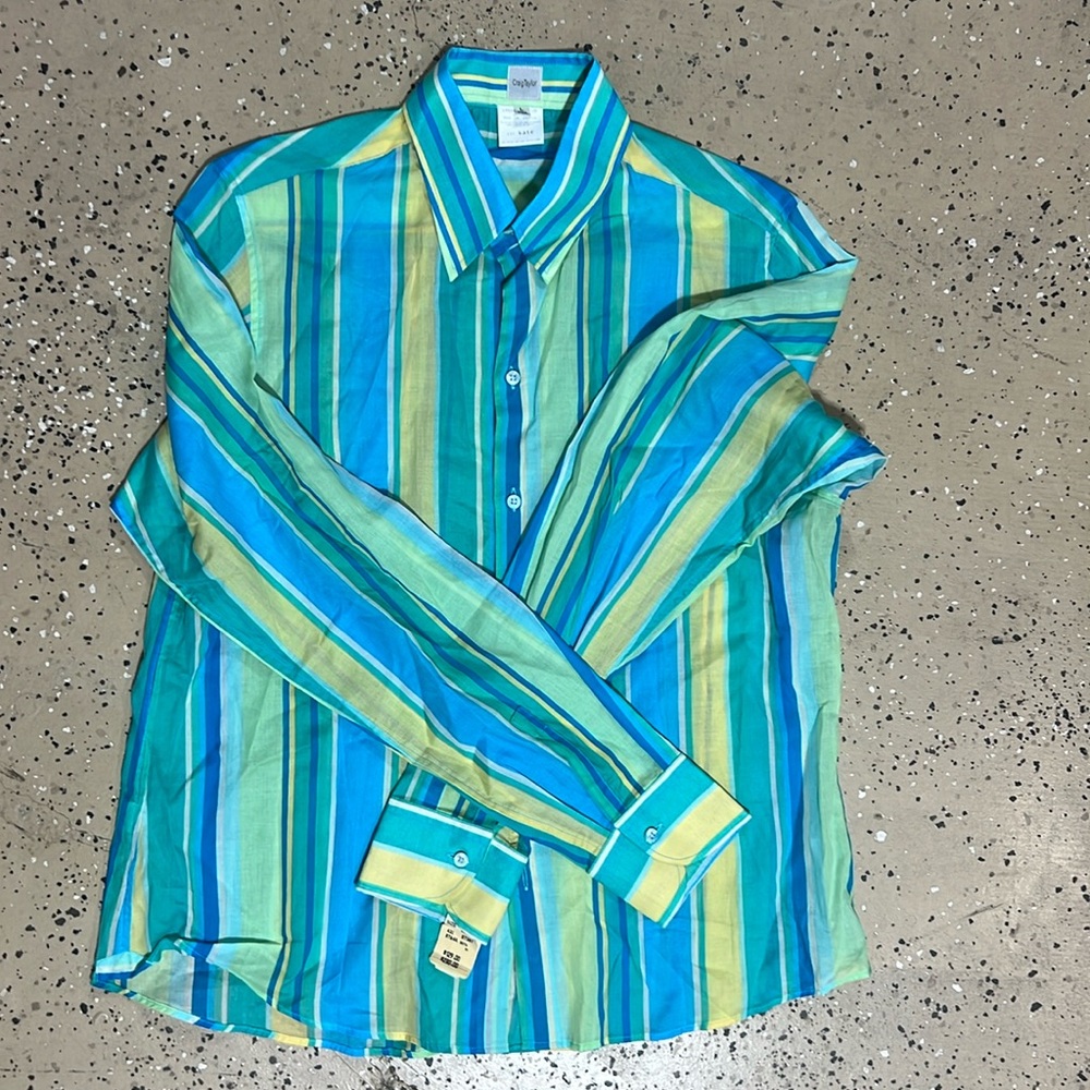 Gorgeous Craig Taylor NWT button down Egyptian Cotton blue L
